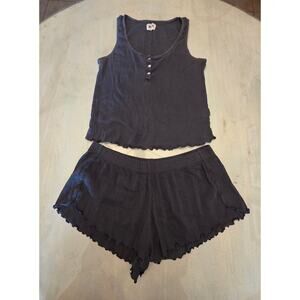 Pact Women's Gray Blue Pajama Set